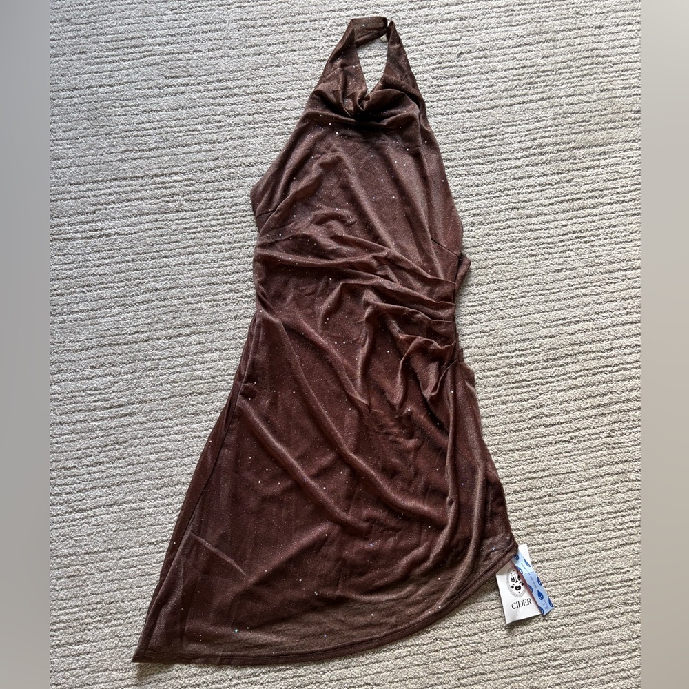 NWT Cider Chocolate Brown Dress